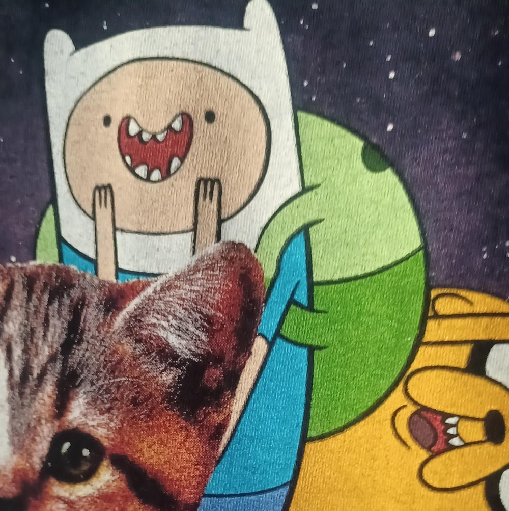 Upcycled Adventure Time Black Graphic Shirt - Picture 8 of 9